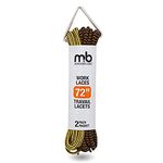 M&B Work Boot Laces 2 Pack, 72", brown