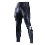 Nessfit Mens Compression Superhero Tights Base Layer Leggings Gym Long Running Thermal Workout (Medium, Superhero 3)