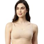 Enamor Non-Wired Fixed Strap Padded Womens Every Day Bra (Brown, 36D)