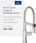 Villeroy & Boch VB-9273 00 LC, Kitchen Sink tap Steel Expert Compact, Brushed Steel