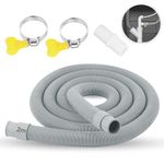 Drain Hose Extension 2m Washing Machine Hose Dishwasher Drain Hose with Hose Connector and Hose Clamps 20mm Universal Washing Machine Hose Extension