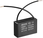 sourcing map Ceiling Fan Capacitor CBB61 1uF 450V AC 2 Wires Metalized Polypropylene Film Capacitors 36.5x11x24.5mm for Water Pump Motor Generator