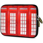 Amzer 7.9-10.5" Designer Neoprene Sleeve Case for iPad/Tablet/e-Reader and Notebooks, Red Phone Boxes (AMZ5230105)