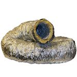 5 INCH 125MM Insulated Flexible Aluminium DUCTING Hose - 127MM Inner Diameter 10 METRE Length Flexi Duct Pipe by KAIR Ventilation