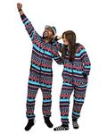 NOROZE Matching Christmas pjs for Family Onesie Sleepsuit Loungewear Jumpsuit for Women Men Unisex Adult Halloween Sleepwear (XXL, Dad Navy)