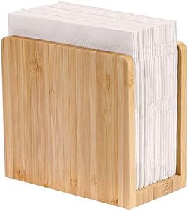 MaxGear Napkin Holder Bamboo Napkin Holders for Tables, Tabletop Freestanding Tissue Dispenser,Wooden Napkin Holder Dispenser Stand,Napkin Holder Organizer for Kitchen Restaurant Home Decor 1Pack