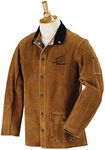 Revco Black Stallion 30WC 30" Cowhide Leather Welding Jacket - Large, Brown