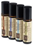 Value 4 Pack Set Essential Oil Roll-Ons 10 ml (Lavender Patchouli Peppermint and Tea Tree Essential Oils)