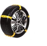 Queta 5pc Tyre Snow Chains, Snow Chains Universal Fitment Anti-Skid Fits 185mm-295mm Emergency Traction Car Snow Tyre Chains Universal Fit Anti-slip Car Chains Car Emergency Chains