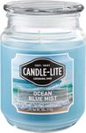 Candle-lite Scented Ocean Blue Mist Fragrance, One 18 oz. Single-Wick Aromatherapy Candle with 110 Hours of Burn Time, Light Color