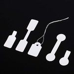 Naler 1500pcs Blank Jewelry Price Tags, Marking Tags Writable Display Labels with String for Jewelry Display, White