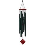 Woodstock Wind Chimes of the Eclipse Chimes for Outside 40" Green Large Deep Tone Wind Chime Decor for Outdoor Garden, Patio, Porch, Encore Collection