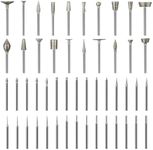 Rotary Tools Accessories Hakkin 50PCS Stone Carving Set with 1/8’ Shank Diamond Burr Bits Compatible with Dremel for Carving, Engraving, Grinding, Stone, Rocks, Jewelry, Glass, Ceramics