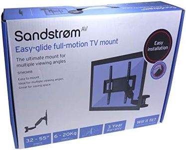 Sandstrom SFMGM18 Full motion + up & down TV Wall Bracket for TV's from ~32" to 55" & Weighing 6 to 20kg
