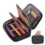 Pencil Case Large Capacity,72 Packs Multifunction Pencil Bag Big Capacity Pen Pouch Holder Stationery Organizer Box School Office Supplies for Girls（Black）