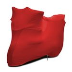 WinPower Indoor Motorcycle Cover, Red Velvet Stretch Elastic Dust-Proof Covers for Motorbikes, 116 x 43 x 55 inches