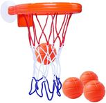 OBTANIM Bathtub Fun Basketball Hoop Balls Set Bathroom Shooting Game Toy for Toddler Kids Children Baby Bath Tub