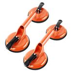 Forever Speed Glass Suction Lifter Aluminium Suction Cup 105 kg Vacuum Lifter 118 mm Glass Suction Lifter with Double Suction Cups Orange Pack of 2