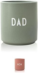 Design Letters Tazzine Caffe DAD | Tazza Papà | Tazze Colazione Porcellana | Regalo Papà | Tazzine Caffe Particolari | Tazze Cappuccino con Lettere Incise | Tazze da The Lavabile lavastoviglie 250 Ml
