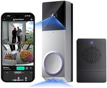 WYZE Wireless Duo Cam Video Doorbell (Chime Included), Battery Powered, 2K Full HD Video, 2 Cameras (People and Package), 2-Way Audio, Color Night Vision, Silver