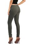 Hybrid & Company Women's Butt Lift Stretch Denim Jeans P37379SK Olive 5