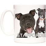 Staffordshire Bull Terrier Dog Gift Mug. 11pz ceramic mug. Gift for Staffy Dog owners. Staffy coffee mug.