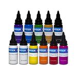 Intenze Color Tattoo Ink Sets 1 oz 11 Primary Colors or Light Colors (Light Primary Colors)