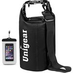 Unigear Dry Bag Sack, Waterproof Floating Dry Gear Bags for Boating, Kayaking, Fishing, Rafting, Swimming, Camping and Snowboarding (Black, 20L)