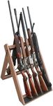 Rush Creek Creations Deer Camp Portable Folding 10 Gun Storage Rack - Handcrafted Weather Proof Material - Easy to Assembly, 21" L x 27" W x 28.5" H