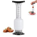 2 in 1 Meat Tenderizer & Marinade Injector, 90ml Flavor Syringe, 304 Stainless Steel Needles, BBQ Meat Injector for Brisket, Turkey, Chicken, Pork, Beef, Grill, Smoker, Kitchen Tool