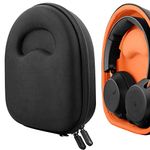 GEEKRIA Shield Headphones Case for Lay Flat On-Ear Headphones, Replacement Hard Shell Travel Carrying Bag with Cable Storage, Compatible with Skullcandy, Sony, B&O, JBL Headsets (Black)