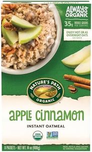 Nature's Path Organic Apple Cinnamon Instant Oatmeal, 48 Packets, Non-GMO, 35g Whole Grains, 5g Plant Based Protein