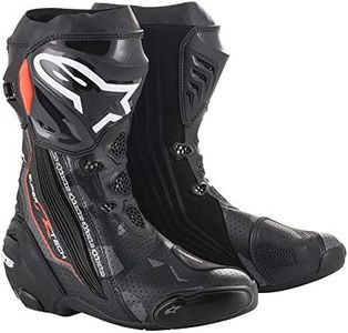 Alpinestars Bottes moto Faster-3 Drystar Shoes Black Gray Red, Noir/Gris/Rouge 43 EU