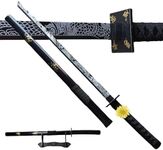 Polypropylene Katana Sword - Japanese Training Sword for Martial Arts Practice, Blunt Samurai Sword for Men and Women, Ideal for Training and Cosplay(BK)