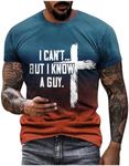 Mens T-Shirts Round Neck Character Print 2024 Short Sleeve Casual Summer Tops Fashion Tee Shirts Tshirts Shirts for Men, Navy, Large