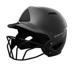 EvoShield XVT™ Luxe Fitted Batting Helmet with Softball Facemask - Black, X-Large