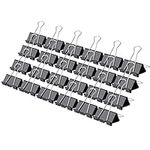 Medium Binder Clips (24 Pcs) 1.25 Inch， Black，Medium Paper Clamps for Office, Home, School