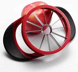 Trancheuse à pommes, 12 lames Extra Large Carottier à pomme améliorée Trancheuse à fruits en acier inoxydable ultra-tranchante Coupe-pomme, diviseur, pitter pour pommes jusqu'à 4 pouces