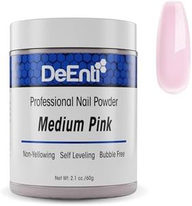 DeEnti Acrylic Nail Powder, 2oz Medium Pink Acrylic Powder Dip for Nails, Long Lasting Salon Quality, Bubble Free Professional Nail Powder for Manicure, Nail Art, Fake Nails, Nail Carving & Extensions