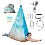 Sensory swing for kids & adults indoor or outdoor-Double - Layer, & 360 swivel, calming compression therapy swing, all hardware included -easy hang sensory hammock for kids, Sensory-Motor Toys & Gifts