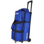 LARIPOP 3 ball bowling bags with wheels,rolling bowling ball bag for 3 Bowling Balls & Bowling Accessories -Retractable Handle Extends to 38"