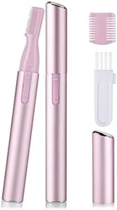 ACWOO Epilatore Delle Sopracciglia, Trimmer elettrico per sopracciglia da donna, Epilatore Sopracciglia Donna Portatile Rasoio di Precisione A Batteria con Doppia Lame (Rosa)