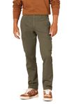 Amazon Essentials Men's Slim-Fit Stretch Cargo Trousers (Available in Big & Tall), Olive, 34W / 32L