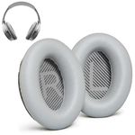 AHG QC35 replacement ear pads cushions compatible with Bose QuietComfort 35 / Bose QC35 II noise cancelling headphones (Grey). Premium Protein Leather, Extra Thick High-Density Foam & Durable