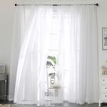 OWENIE Sheer Curtains 84 Inches Lon