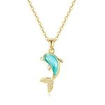 Dolphin Pendant Necklace Women Frie