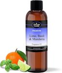 Lime, Basil & Mandarin Fragrance Oil 100ml, Scented Fragrance Oils for Candle Making Wax, Great for Humidifier Oils, Candle Fragrance Oil for Soy Wax, Scented Oil for Burners, Perfume Oil