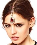 Traziewell Gold Chain Headpiece Wedding Bridal Goddess Bohemian Boho Hair Piece Bollywood Bride Glam HB000815