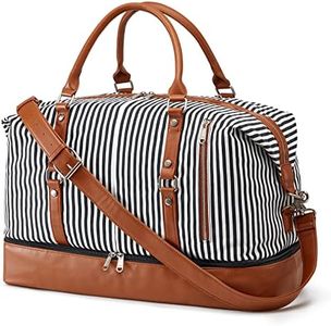 S-ZONE Women Travel Duffel Weekender Carryon Shoulder Tote Bag Genuine Leather