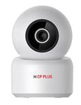 CP PLUS 3MP Full HD Smart Wi-Fi CCTV Home Security Camera | 360° View | 2 Way Talk | Cloud Monitor | Motion Detect | Night Vision | Supports SD Card, Alexa & Ok Google | 15 Mtr, White- CP-E39A